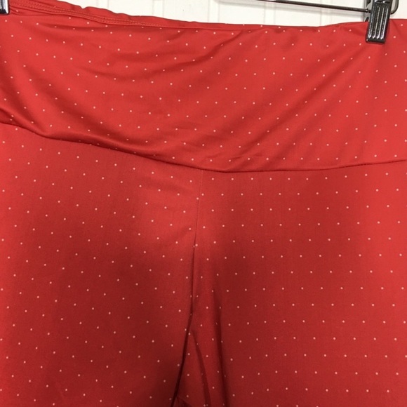 Free People Red and White Polka Dot Workout Leggings - Picture 4 of 8